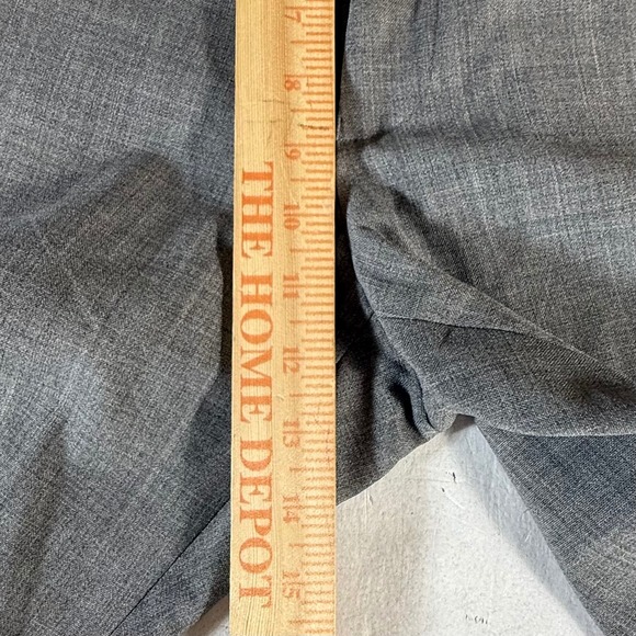 J Crew Voyage Thompson Wool Dress Pants Men's 34x26 (Actual) Gray Flat Front - Picture 9 of 10